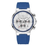 Daniel Hechter Paris Multifunctional Watch for Men with Textured Round dial and Silicon Strap