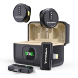 CrossBeats Clip M02 Wireless Mic for YouTube Video Recording| Vlogging Collar Lavalier Lapel Type C Microphone for Youtubers with Noise Cancellation for iOS and Android| Bluetooth Mic Mike| 2025