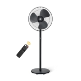 atomberg Renesa 400mm Pedestal Fan | 5-star rated | Ideal for Home & Office | Silent BLDC Stand Fan | 6 Speeds | 35W | Remote with Oscillation, Timer, Sleep | 2 Years Warranty (Midnight Black)