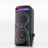 Newly Launched GOVO Goloud 660 with 120W Party Speaker with Wireless Mic, Up to 6 hrs Playtime, TWS Mode, Bluetooth v5.4, AUX Port, & USB (Platinum Black)