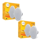 Wipro 12w Alpha Downlight for Junction Box | Neutral White (4000K) |4 inch Cutout, 22mm Height| Surge Protection Upto 350 VA | High Voltage Protection Upto 4KV | Pack of 2