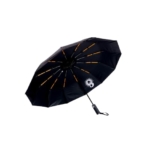 Sarvah 3 Fold Umbrella for Men & Women (Black) | Auto Open Close | UV & Rain Protection | Windproof Compact Travel Umbrella | Lightweight | 106 cm Diameter