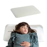 The White Willow Soft Memory Foam Thin Pillow for Kids-Toddler Pillow for 1 Year to 5 Years-for Sleeping-Toddler Bed Pillow for Boys & Girls-Slim Small Pillow for Babies-White Pillow Cover