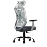 CELLBELL C190 Berlin Office Chair, High Back Mesh Ergonomic Home Office Desk Chair (Grey – White)