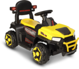 Miss & Chief Super Speedo Rechargeable Car 6V & 6.5Ah Battery| Bluetooth & USB Music Player Car Battery Operated Ride On(Yellow)