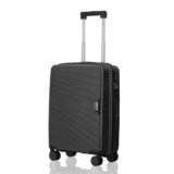 HRX Parabola Cabin Size Haileys Black Polypropylene Hard Shell Suitcase – Premium Travel Trolley Bag with 8 Spinner Wheels, Number Lock & Water Resistant Body