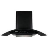 Crompton SensoSmart 90 cm Curved Glass Kitchen Chimney with 1360 m³/hr Suction, Smart On & Intelli Auto-Clean | Silent Kitchen Chimney with Filterless Technology (Black)