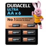 Duracell Ultra Alkalline AA Battery, Pack of 6, High-Drain Devices, Digital Camera, Toys, Electric Toothbrush, Smart Locks