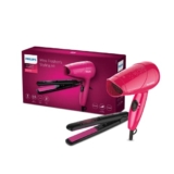Philips India’s No.1 Hair Styling Brand | Hair Dryer & Straightener | Combo Kit | Blow Dry for Men & Women | Minimized Damage | Designed for Indian Hair, HP8643