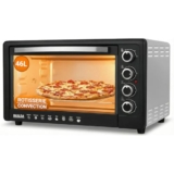 INALSA Oven OTG (46 Liter) with Motorised Rotisserie and Convection, 2000W, 4 Stage Heat Selection, Stainless-Steel Finish| Suitable For Big Families (Silver)