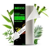 Beco Reusable Kitchen Towel Roll-2000 Times Washable|Soft & Highly Absorbent|Better Alternative to Dishcloth, Kitchen Tissue Paper Roll/Paper Towel| Eco Bamboo Wipes for Home Cleaning|20 Sheets