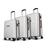 Aristocrat Atlas Set of 3 (Cabin+Medium+Large) Hard Case Trolley Bags, White
