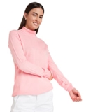 Amazon Brand – Symbol Women’s Acrylic High Neck Regular Sweatshirt Pullover Sweater (SB-AW21SWT-1505_Lt Pink_S_Light Pink_S)