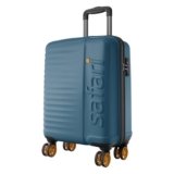 Safari Cabin Insignia 8 Wheels Spinner 55cm Size Trolley Bag, TSA Lock, Hard Case Polycarbonate, 360° Wheeling Carry-on Luggage, Travel Bag, Suitcase for Travel, Trolley Bags for Travel, Ink Blue