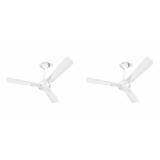 Havells 1200mm Ambrose ES Ceiling Fan | Premium Matt Finish, Decorative Fan, Elegant Looks, High Air Delivery, Energy Saving, 100% Pure Copper Motor | 2 Year Warranty | (Pack of 2, Chrome)