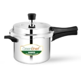 GREENCHEF Marco Aluminium Pressure Cooker Outer Lid 5 Litres capacity, ISI Certified, Silver Colour